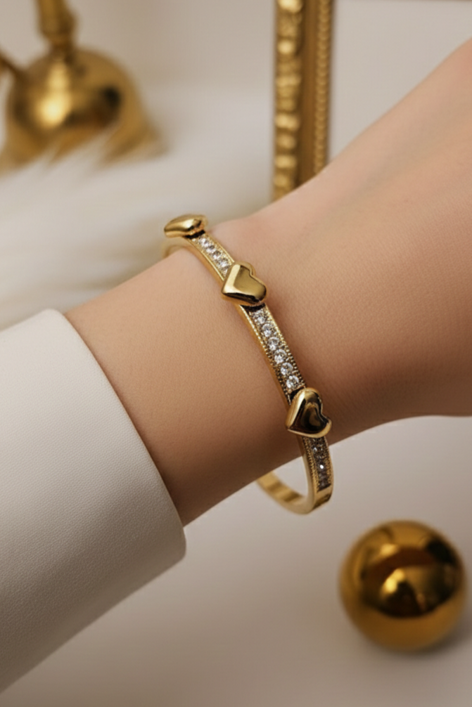 Three Heart Bangle