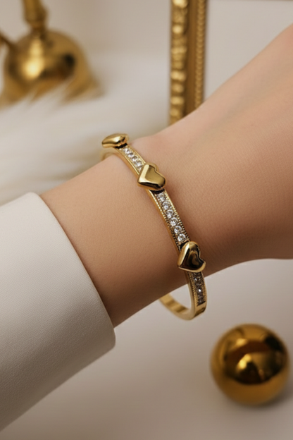 Three Heart Bangle