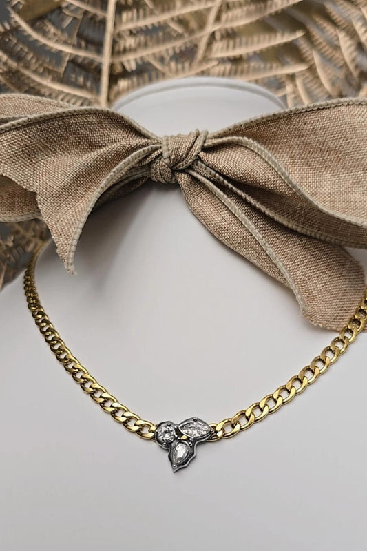 3 Diamond Cuban Necklace