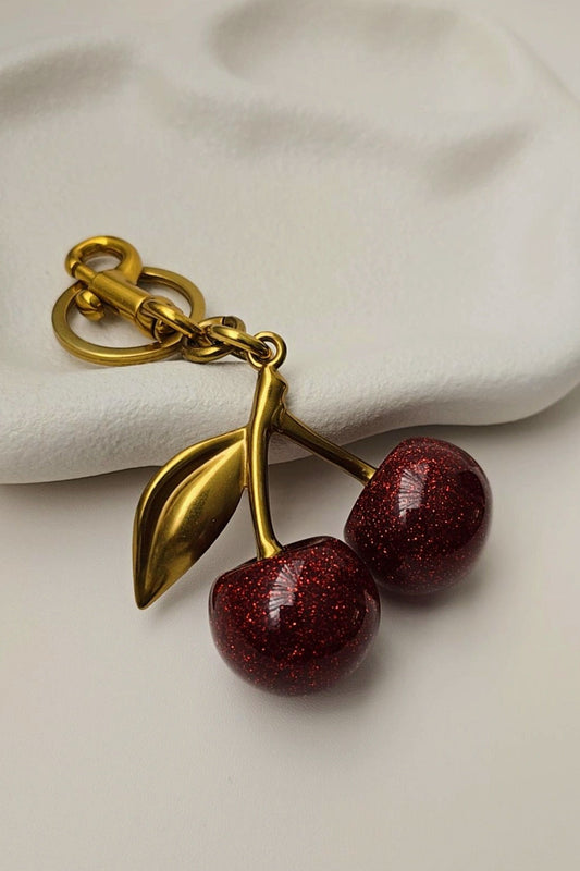 Red Cherry shaped Bag charm