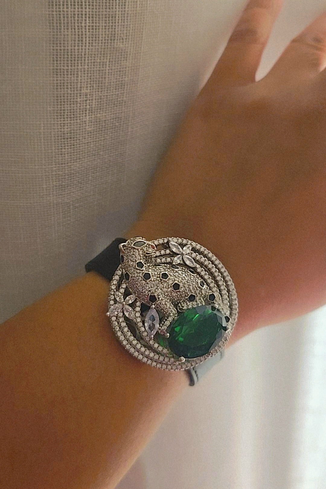 Panther Leather Bracelet