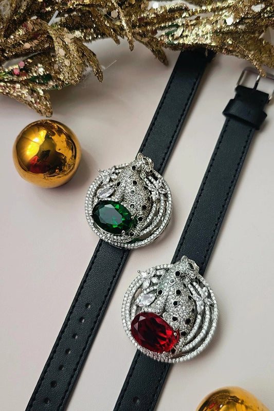 Panther Leather Bracelet