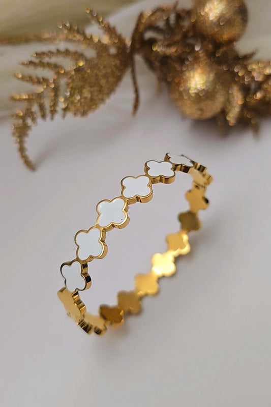 Ava Clover Bangle - Bliss Bymi