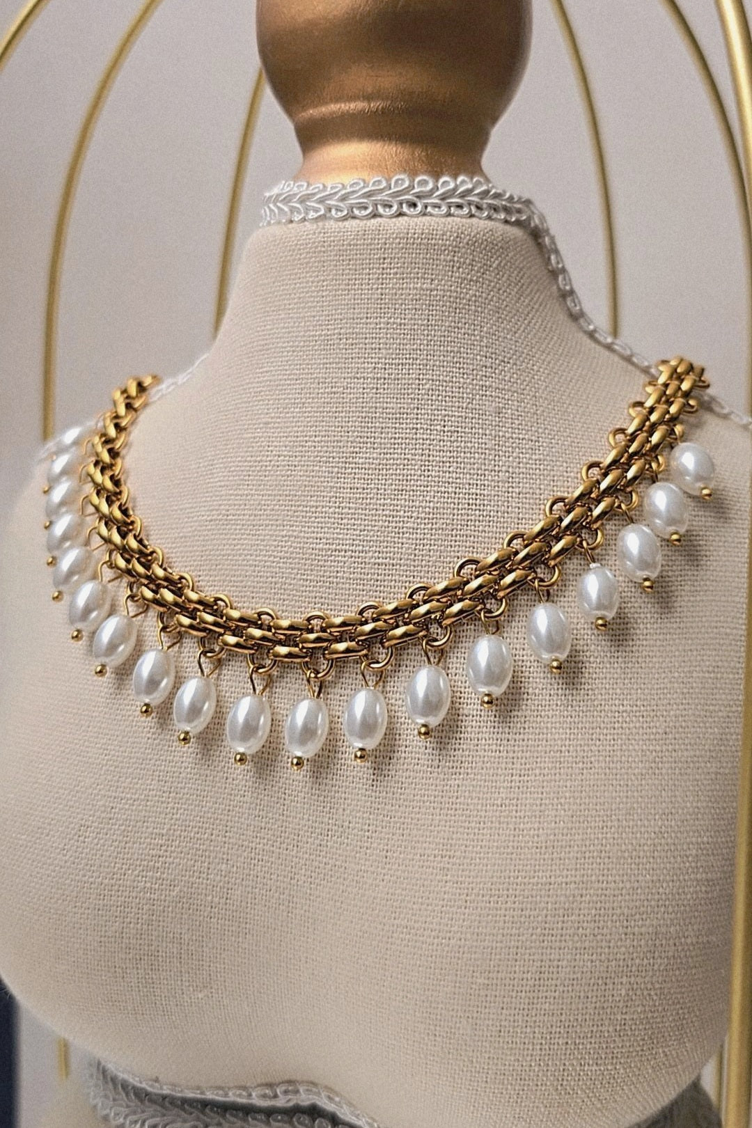 Aurelia Pearl Chain Necklace