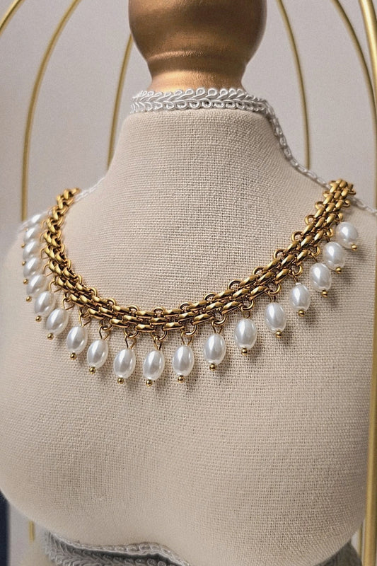 Aurelia Pearl Chain Necklace