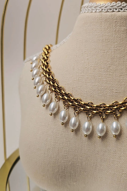 Aurelia Pearl Chain Necklace